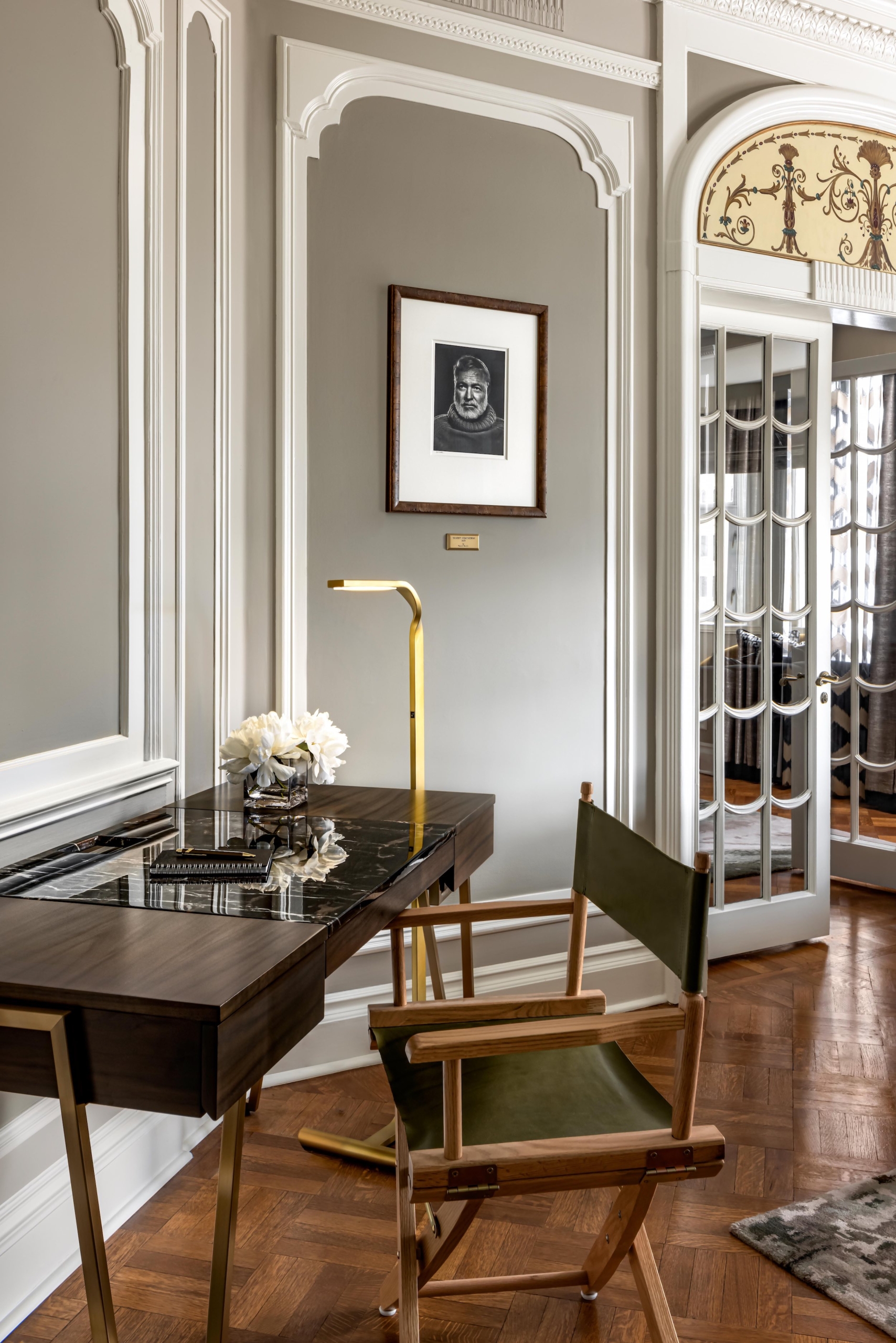 A writing desk at Fairmont Chateau Laurier