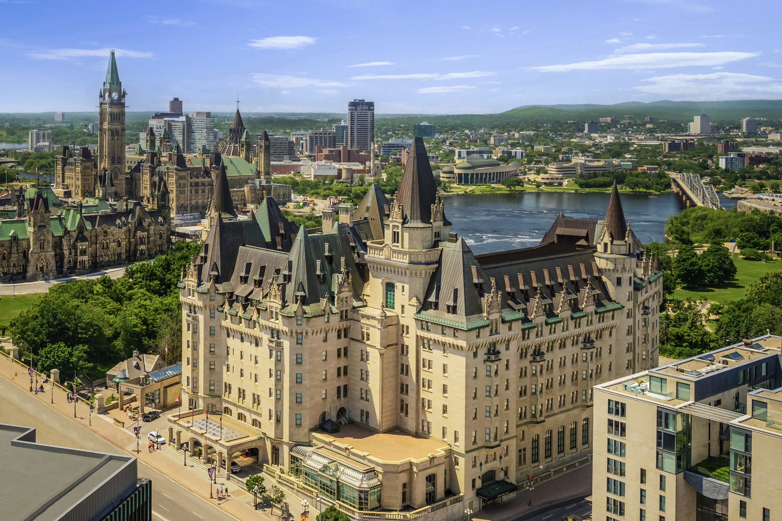 Chateau Laurier Aerial view