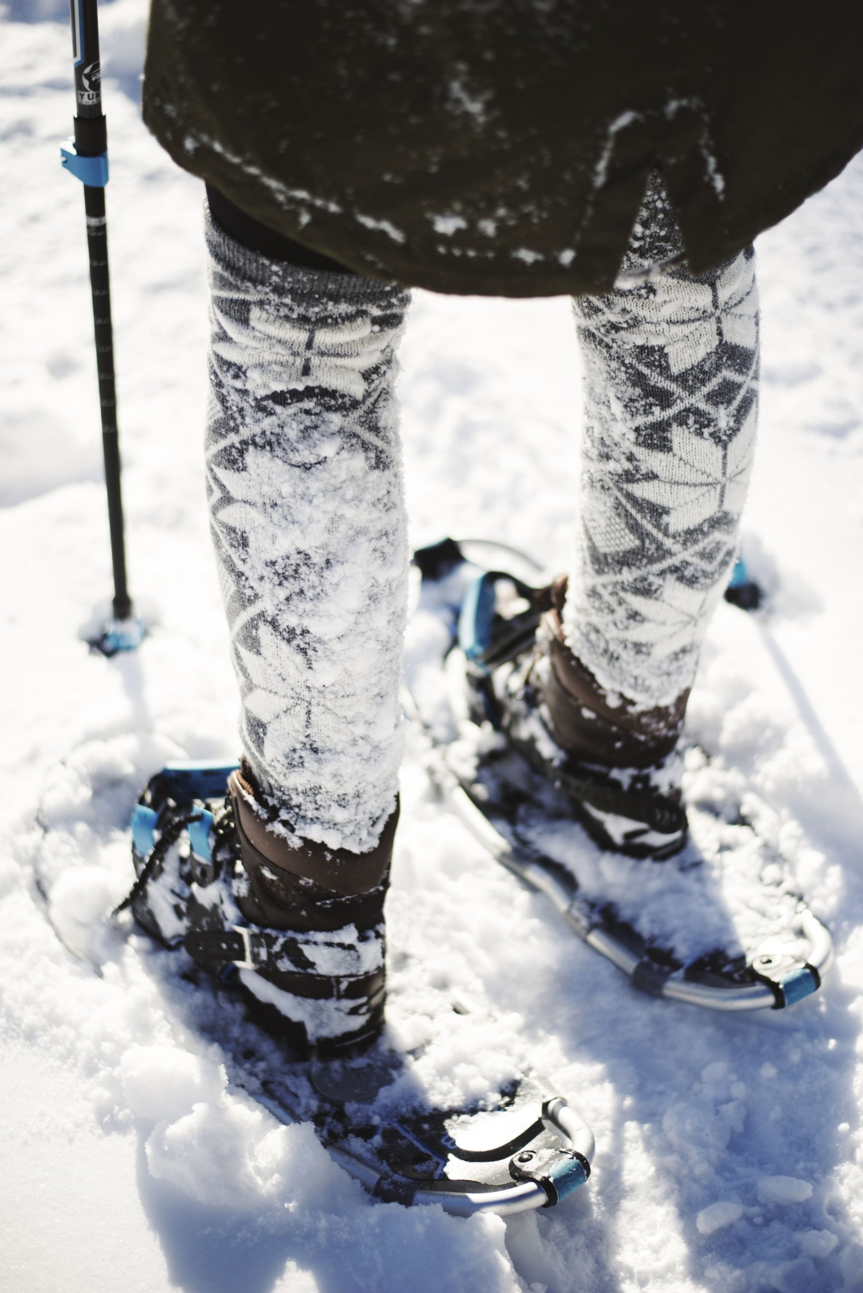 woman snowshoeing