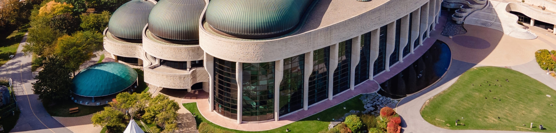 aerial shot of the museum of history